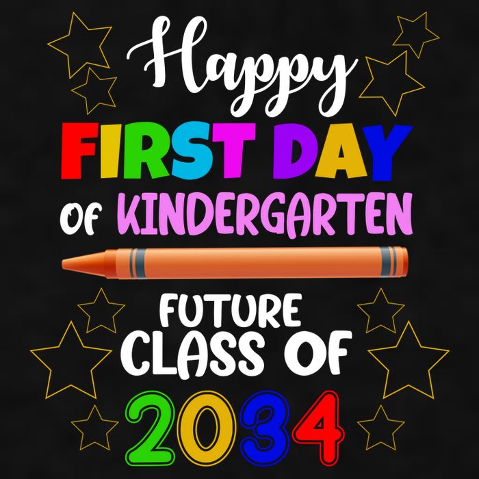 Happy First Day Of Kindergarten Future Class Of 2034 Ladies PosiCharge Tri-Blend Wicking Tank