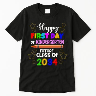 Happy First Day Of Kindergarten Future Class Of 2034 Tall T-Shirt