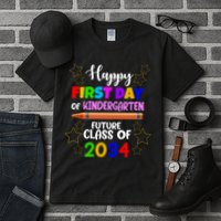 Happy First Day Of Kindergarten Future Class Of 2034 Tall T-Shirt