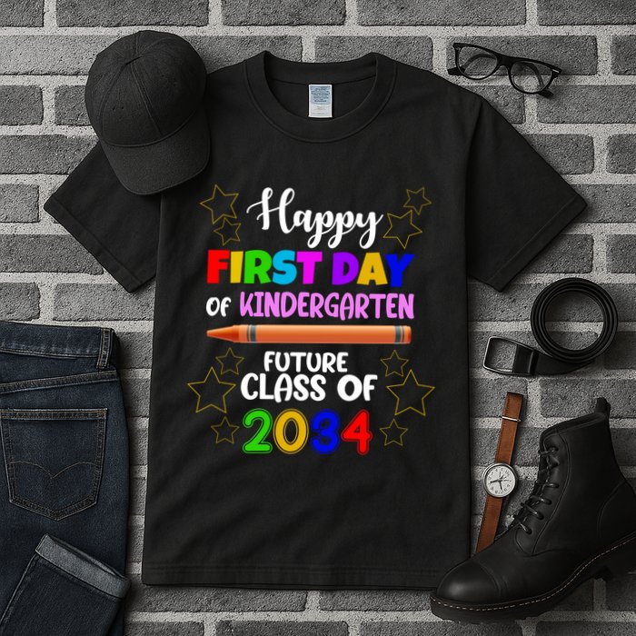 Happy First Day Of Kindergarten Future Class Of 2034 Tall T-Shirt