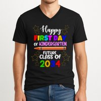 Happy First Day Of Kindergarten Future Class Of 2034 V-Neck T-Shirt