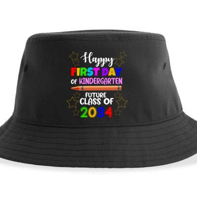 Happy First Day Of Kindergarten Future Class Of 2034 Sustainable Bucket Hat