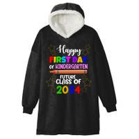 Happy First Day Of Kindergarten Future Class Of 2034 Hooded Wearable Blanket