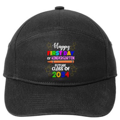 Happy First Day Of Kindergarten Future Class Of 2034 7-Panel Snapback Hat
