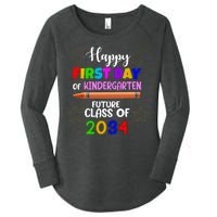 Happy First Day Of Kindergarten Future Class Of 2034 Women's Perfect Tri Tunic Long Sleeve Shirt