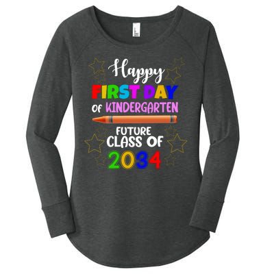 Happy First Day Of Kindergarten Future Class Of 2034 Women's Perfect Tri Tunic Long Sleeve Shirt