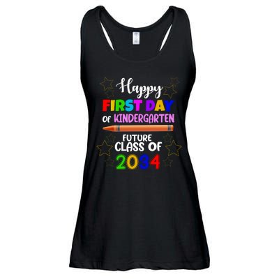 Happy First Day Of Kindergarten Future Class Of 2034 Ladies Essential Flowy Tank