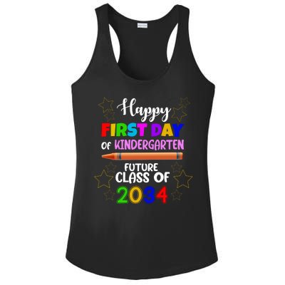 Happy First Day Of Kindergarten Future Class Of 2034 Ladies PosiCharge Competitor Racerback Tank