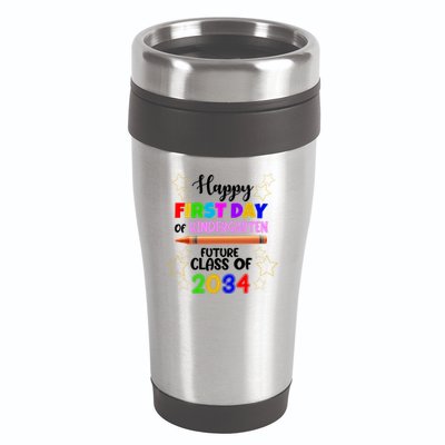 Happy First Day Of Kindergarten Future Class Of 2034 16oz Travel Tumbler