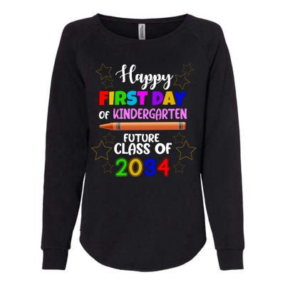 Happy First Day Of Kindergarten Future Class Of 2034 Womens California Wash Sweatshirt