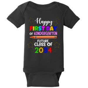 Happy First Day Of Kindergarten Future Class Of 2034 Baby Bodysuit