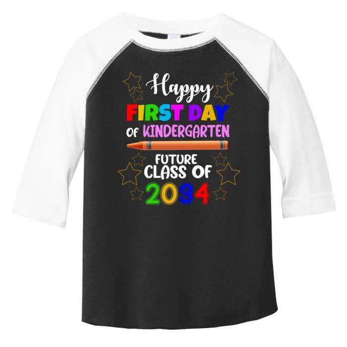 Happy First Day Of Kindergarten Future Class Of 2034 Toddler Fine Jersey T-Shirt