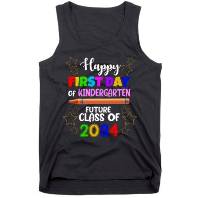 Happy First Day Of Kindergarten Future Class Of 2034 Tank Top