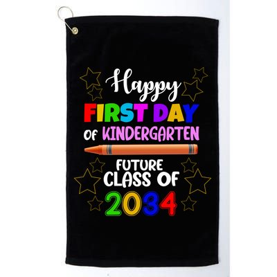 Happy First Day Of Kindergarten Future Class Of 2034 Golf Towel