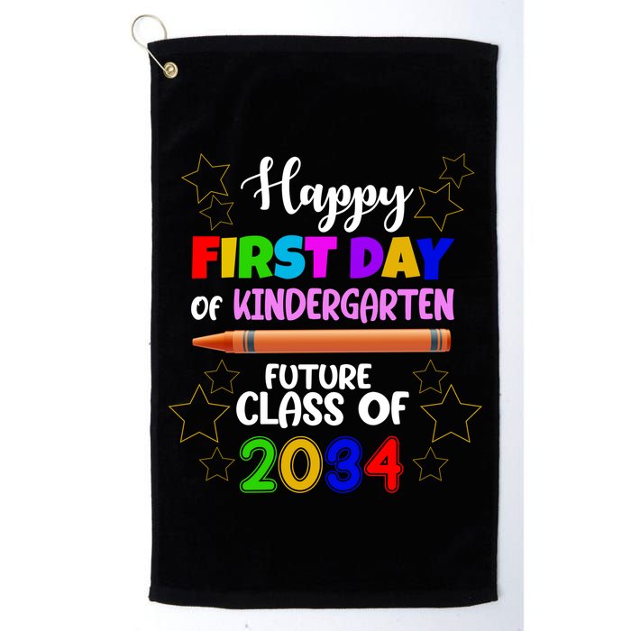 Happy First Day Of Kindergarten Future Class Of 2034 Golf Towel