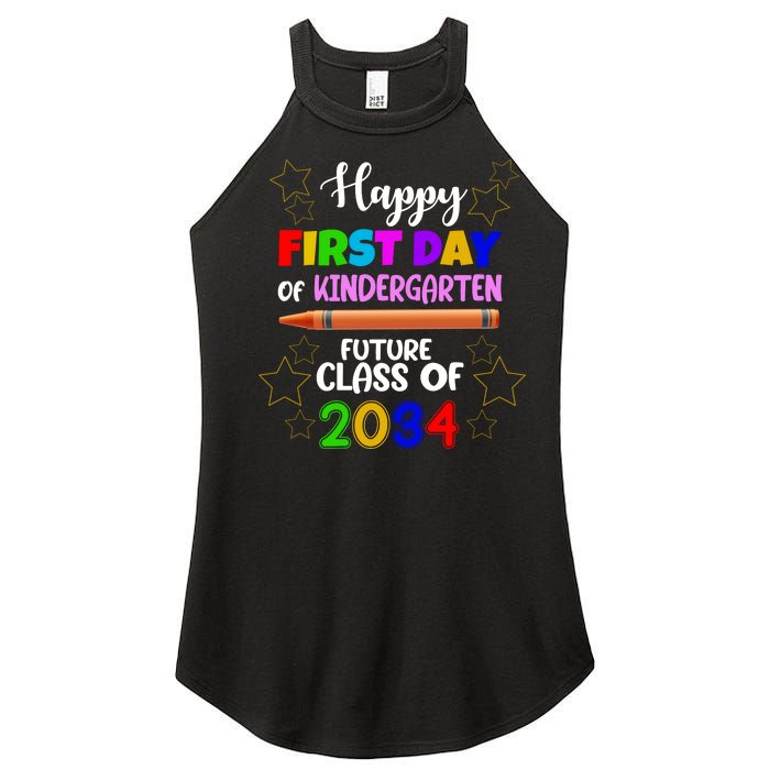 Happy First Day Of Kindergarten Future Class Of 2034 Women's Perfect Tri Rocker Tank