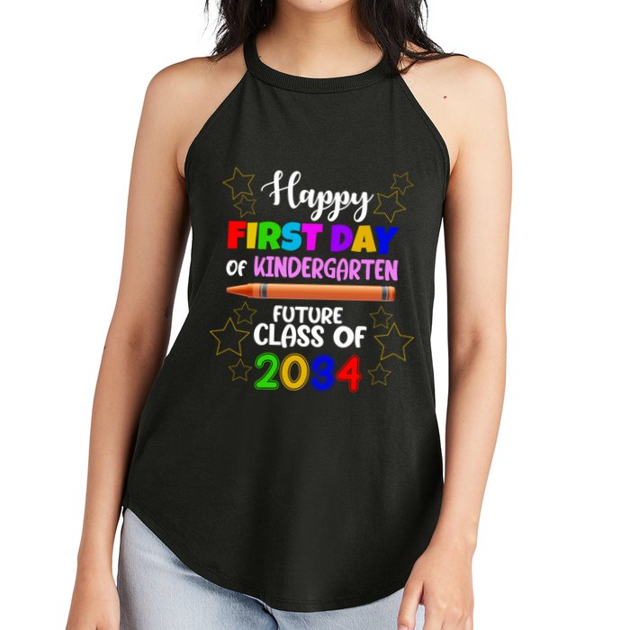 Happy First Day Of Kindergarten Future Class Of 2034 Women's Perfect Tri Rocker Tank