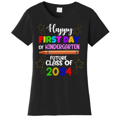 Happy First Day Of Kindergarten Future Class Of 2034 Women's T-Shirt