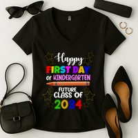 Happy First Day Of Kindergarten Future Class Of 2034 Women's V-Neck T-Shirt