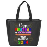Happy First Day Of Kindergarten Future Class Of 2034 Zip Tote Bag