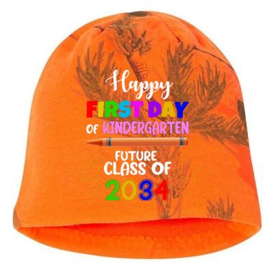 Happy First Day Of Kindergarten Future Class Of 2034 Kati - Camo Knit Beanie