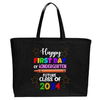 Happy First Day Of Kindergarten Future Class Of 2034 Cotton Canvas Jumbo Tote