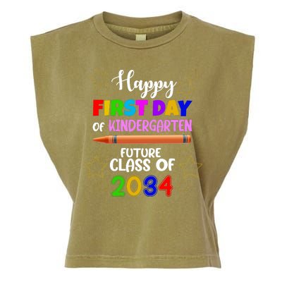 Happy First Day Of Kindergarten Future Class Of 2034 Garment-Dyed Women's Muscle Tee