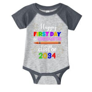 Happy First Day Of Kindergarten Future Class Of 2034 Infant Baby Jersey Bodysuit