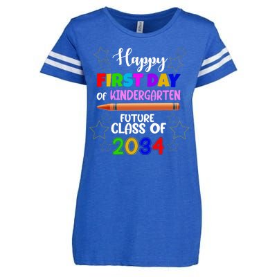 Happy First Day Of Kindergarten Future Class Of 2034 Enza Ladies Jersey Football T-Shirt