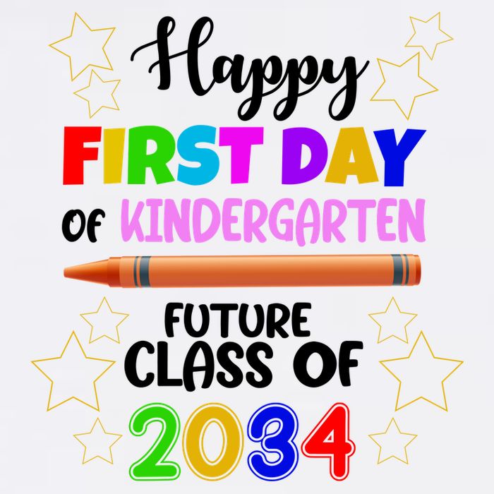 Happy First Day Of Kindergarten Future Class Of 2034 Garment-Dyed Sweatshirt