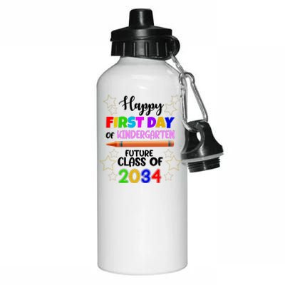 Happy First Day Of Kindergarten Future Class Of 2034 Aluminum Water Bottle