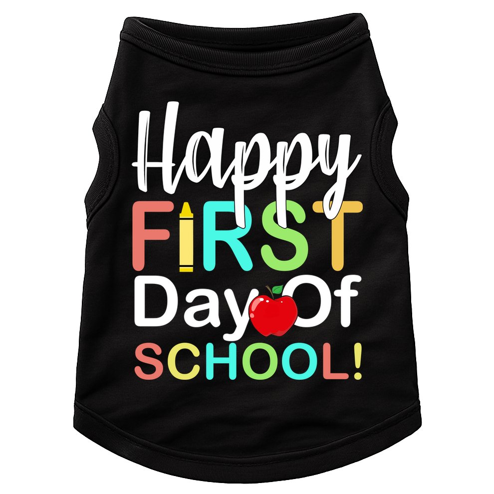 Happy First Day Of School Doggie Tank