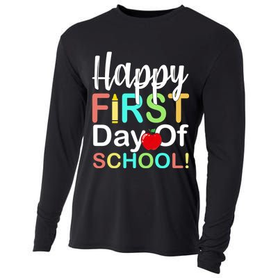 Happy First Day Of School Cooling Performance Long Sleeve Crew
