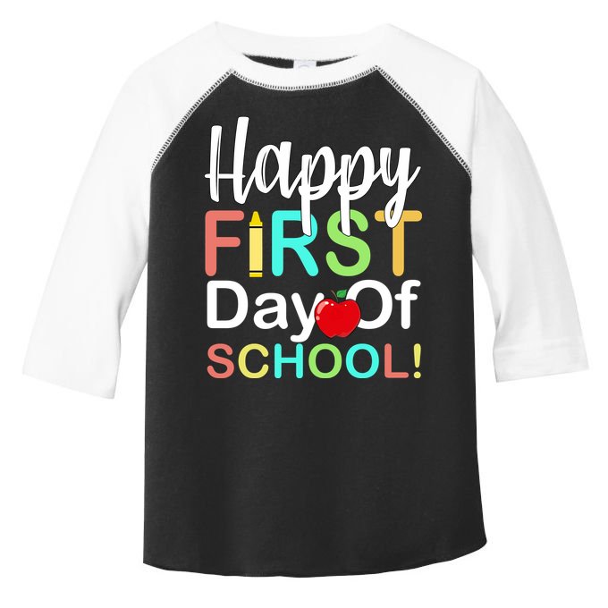 Happy First Day Of School Toddler Fine Jersey T-Shirt