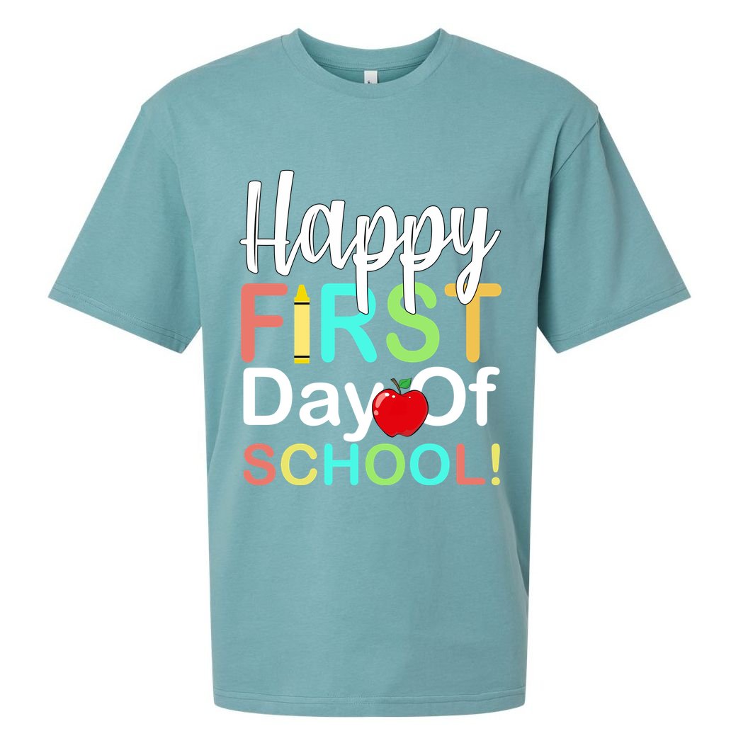 Happy First Day Of School Sueded Cloud Jersey T-Shirt