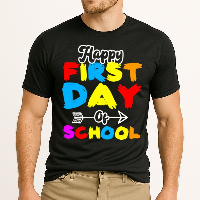 Happy First Day Of School Funny Back To School Cooling Performance Crew T-Shirt