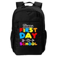 Happy First Day Of School Funny Back To School Daily Commute Backpack