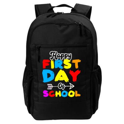 Happy First Day Of School Funny Back To School Daily Commute Backpack