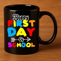 Happy First Day Of School Funny Back To School 11oz C Handle Ceramic Mug
