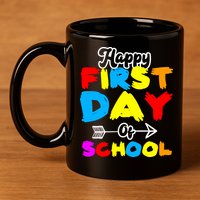 Happy First Day Of School Funny Back To School 11oz C Handle Ceramic Mug