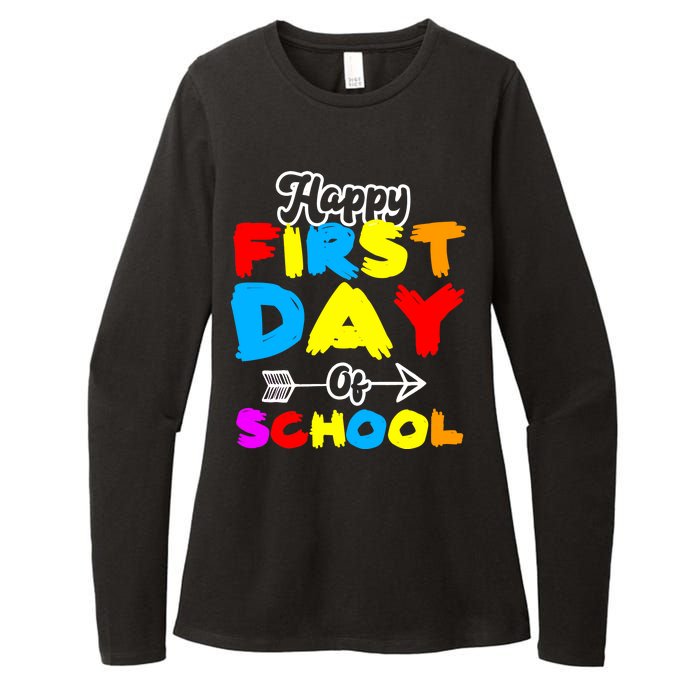 Happy First Day Of School Funny Back To School Womens CVC Long Sleeve Shirt