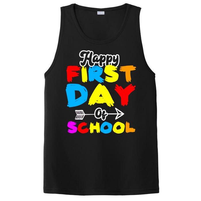 Happy First Day Of School Funny Back To School PosiCharge Competitor Tank