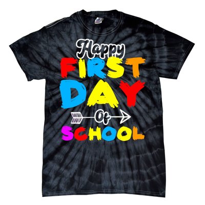 Happy First Day Of School Funny Back To School Tie-Dye T-Shirt