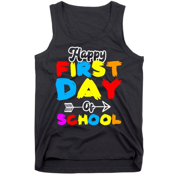 Happy First Day Of School Funny Back To School Tank Top