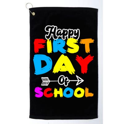 Happy First Day Of School Funny Back To School Golf Towel