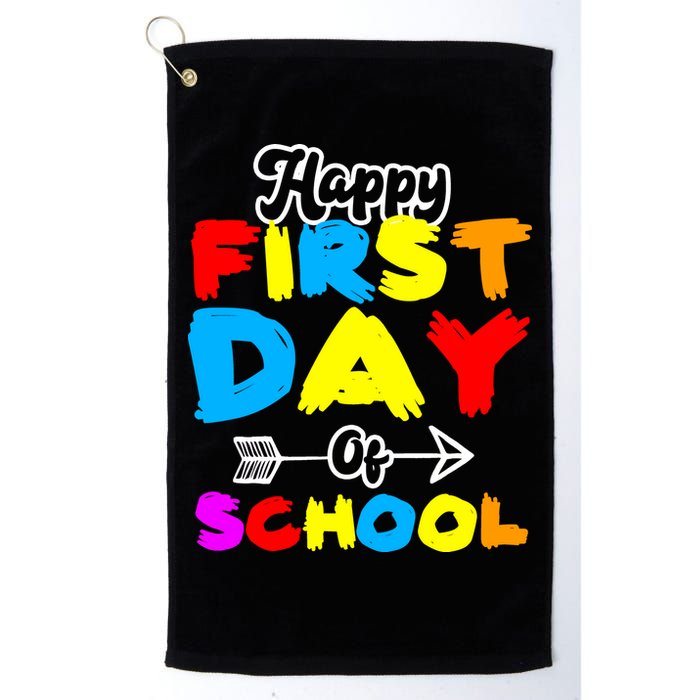 Happy First Day Of School Funny Back To School Golf Towel