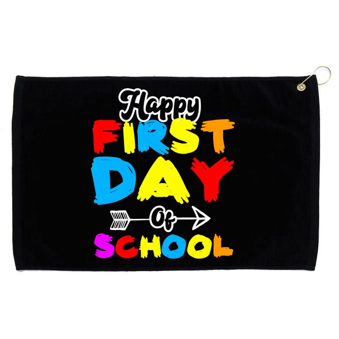 Happy First Day Of School Funny Back To School Grommeted Golf Towel