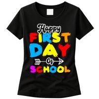 Happy First Day Of School Funny Back To School Womens T-Shirt