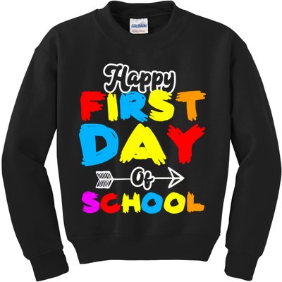 Happy First Day Of School Funny Back To School Kids Sweatshirt