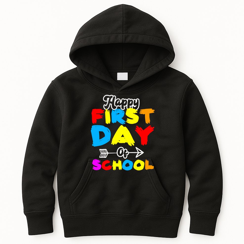 Happy First Day Of School Funny Back To School Kids Hoodie